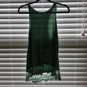 Green Crochet top